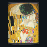 Gustav Klimt The Kiss Vintage Art Nouveau Painting Lamp Shade<br><div class="desc">Gustav Klimt The Kiss Vintage Art Nouveau Painting The Kiss (In German: Der Kuss) was painted by the Austrian Symbolist painter Gustav Klimt between 1907 and 1908, the highpoint of his Golden Period, when he painted a number of works in a similar gilded style. The painting is widely considered a...</div>