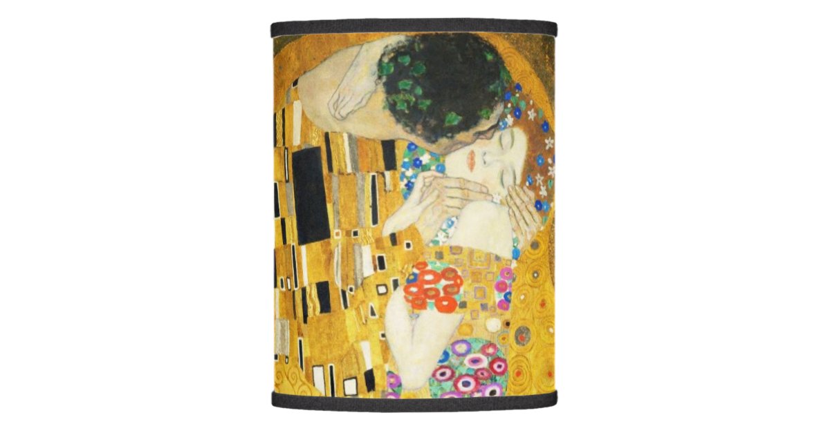 Gustav Klimt The Kiss Vintage Art Nouveau Painting Lamp Shade Zazzle Com