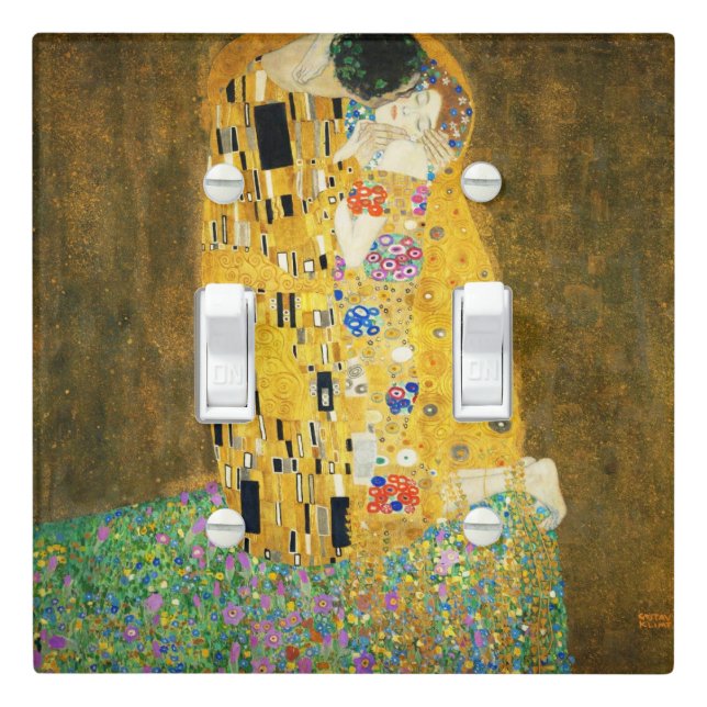 Gustav Klimt The Kiss Vintage Art Nouveau Painting Light Switch Cover (In Situ)