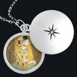 Gustav Klimt The Kiss Vintage Art Nouveau Painting Locket Necklace<br><div class="desc">Gustav Klimt The Kiss Vintage Art Nouveau Painting The Kiss (In German: Der Kuss) was painted by the Austrian Symbolist painter Gustav Klimt between 1907 and 1908, the highpoint of his Golden Period, when he painted a number of works in a similar gilded style. The painting is widely considered a...</div>