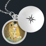 Gustav Klimt The Kiss Vintage Art Nouveau Painting Locket Necklace<br><div class="desc">Gustav Klimt The Kiss Vintage Art Nouveau Painting The Kiss (In German: Der Kuss) was painted by the Austrian Symbolist painter Gustav Klimt between 1907 and 1908, the highpoint of his Golden Period, when he painted a number of works in a similar gilded style. The painting is widely considered a...</div>