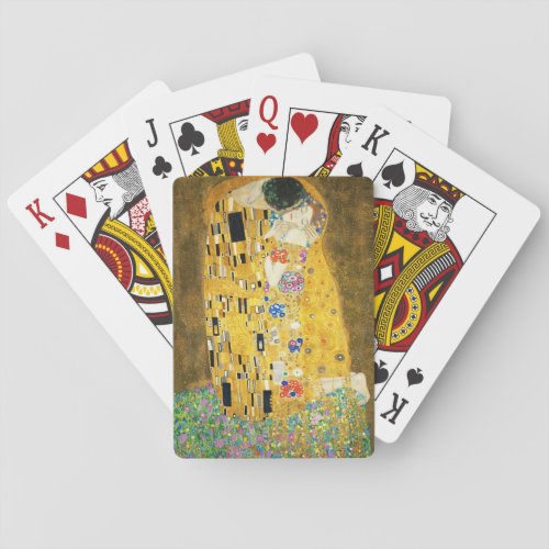 Gustav Klimt The Kiss Vintage Art Nouveau Painting Playing Cards
