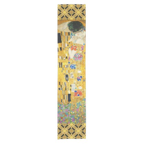 Gustav Klimt The Kiss Vintage Art Nouveau Painting Short Table Runner