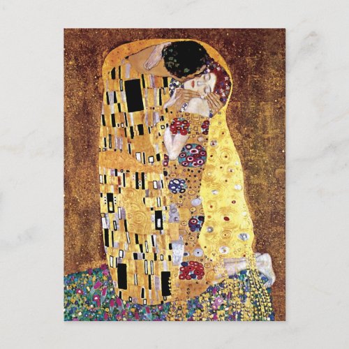 Gustav Klimt _ The Kiss _ Vintage Art Nouveau Postcard