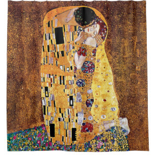 Gustav Klimt - The Kiss - Vintage Art Nouveau Shower Curtain