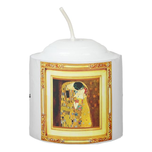 Gustav Klimt  "The Kiss"  Votive Candle (Front)