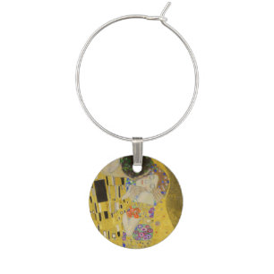 Gustav Klimt - The Kiss Wine Charm