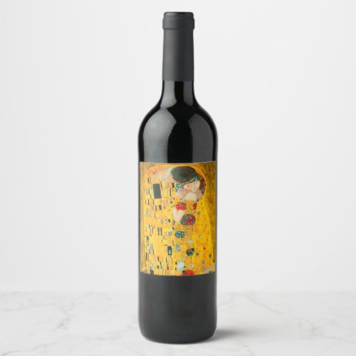 Gustav Klimt The Kiss Wine Label
