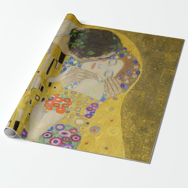Gustav Klimt - The Kiss Wrapping Paper (Unrolled)