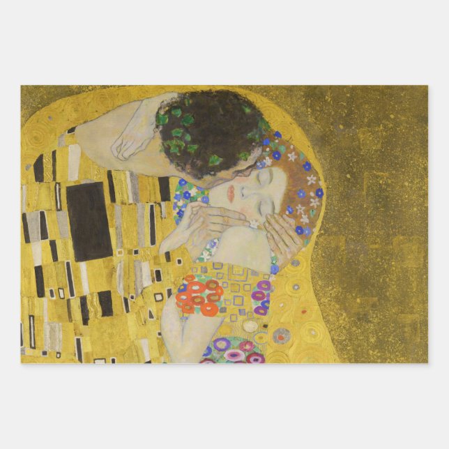 Gustav Klimt - The Kiss Wrapping Paper Sheets (Front)