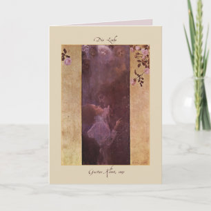 Gustav Klimt The Love 1895 Holiday Card