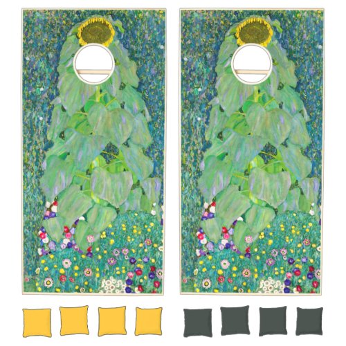 Gustav Klimt _ The Sunflower Cornhole Set