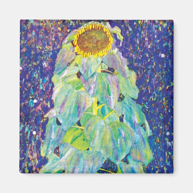 Gustav Klimt - The Sunflower Fine Art Painting Magnet (Front)
