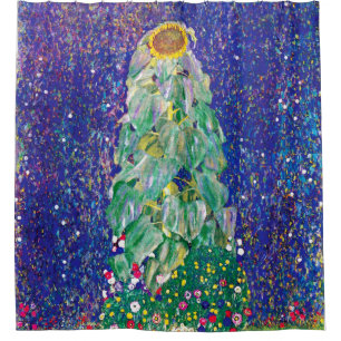 Gustav Klimt - The Sunflower Fine Art Painting Shower Curtain