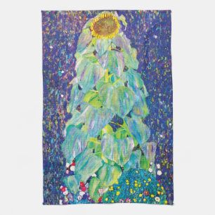 Gustav Klimt - The Sunflower Fine Art Painting Towel