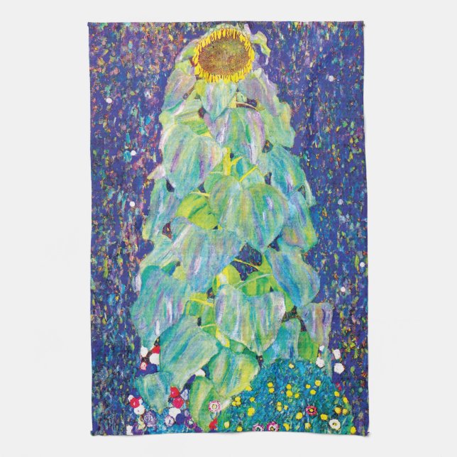 Gustav Klimt - The Sunflower Fine Art Painting Towel (Vertical)