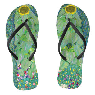 Gustav Klimt - The Sunflower Flip Flops