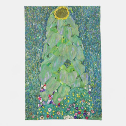 Gustav Klimt _ The Sunflower Kitchen Towel