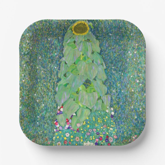 Gustav Klimt - The Sunflower Paper Plates (Front)
