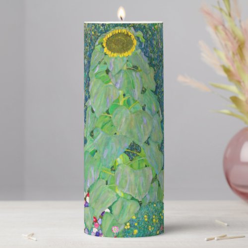 Gustav Klimt _ The Sunflower Pillar Candle