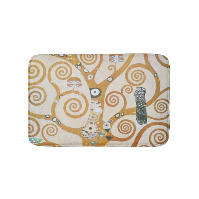 Gustav Klimt The Tree Of Life Art Nouveau Bathroom Mat (Front)