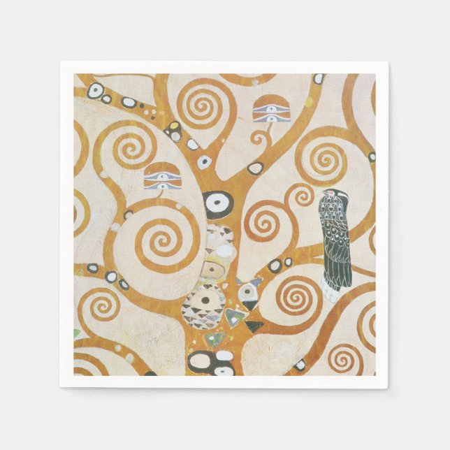 Gustav Klimt The Tree Of Life Art Nouveau Paper Napkins (Front)