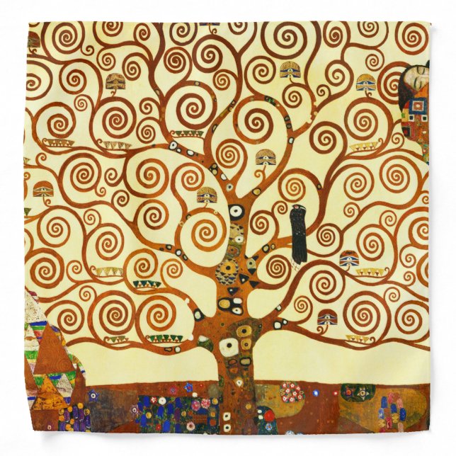 Gustav Klimt The Tree of Life Fine Art Bandana (Front)