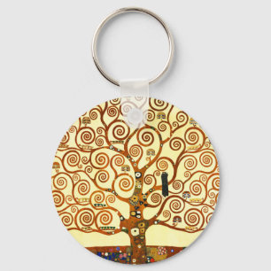 Gustav Klimt The Tree of Life Fine Art Keychain