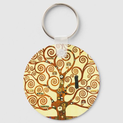 Gustav Klimt The Tree of Life Fine Art Keychain