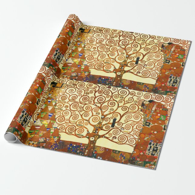 Gustav Klimt The Tree of Life Fine Art Wrapping Paper (Unrolled)