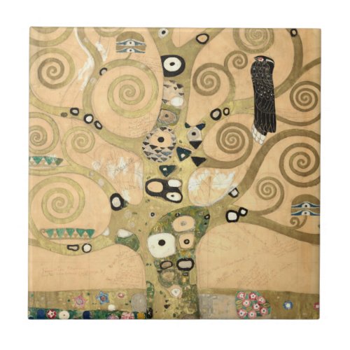 Gustav Klimt _ The Tree of Life Stoclet Frieze Ceramic Tile