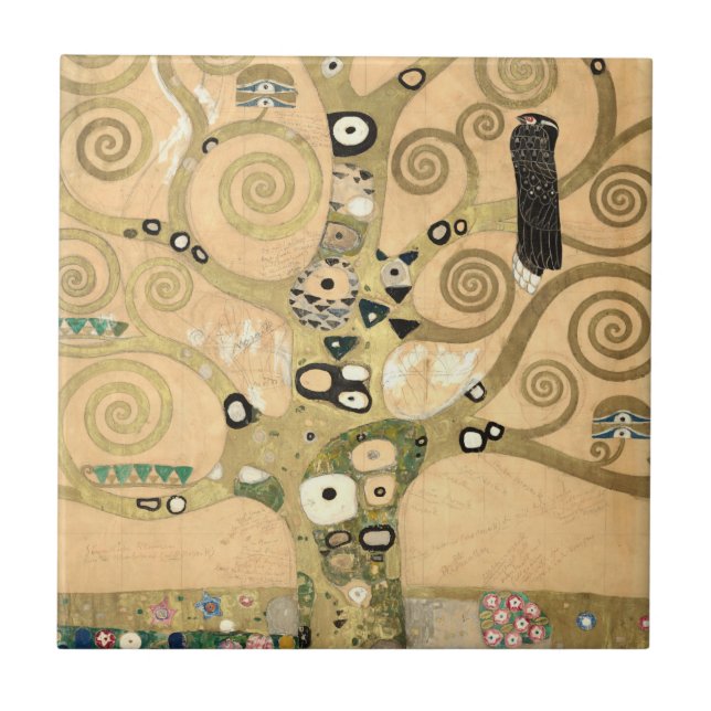 Gustav Klimt - The Tree of Life, Stoclet Frieze Ceramic Tile (Front)
