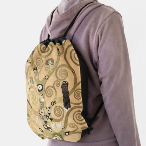 Gustav Klimt _ The Tree of Life Stoclet Frieze Drawstring Bag