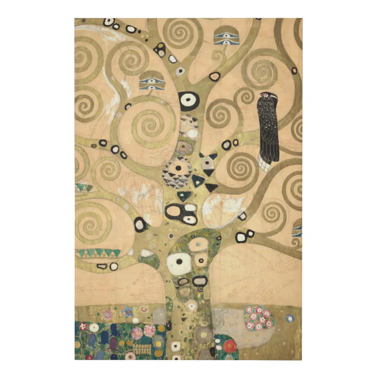 Gustav Klimt - The Tree Of Life, Stoclet Frieze Faux Canvas Print | Zazzle