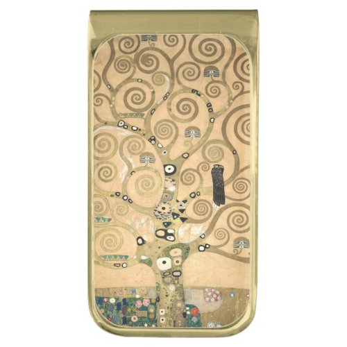 Gustav Klimt _ The Tree of Life Stoclet Frieze Gold Finish Money Clip