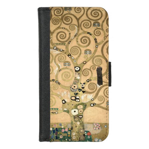 Gustav Klimt _ The Tree of Life Stoclet Frieze iPhone 87 Wallet Case