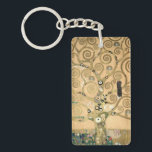 Gustav Klimt - The Tree of Life, Stoclet Frieze Keychain<br><div class="desc">The Tree of Life,  Stoclet Frieze,  central part of left panel - Gustav Klimt,  Cardboard,  1909</div>