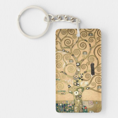 Gustav Klimt _ The Tree of Life Stoclet Frieze Keychain