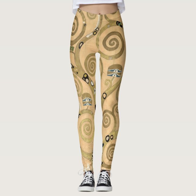 Gustav Klimt - The Tree of Life, Stoclet Frieze Leggings (Front)