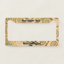 Tree of Life by Gustav Klimt, Stylized Art Nouveau License Plate Frame