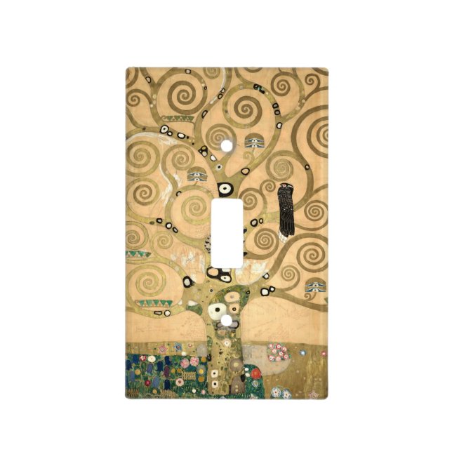 Gustav Klimt - The Tree of Life, Stoclet Frieze Light Switch Cover (Front)