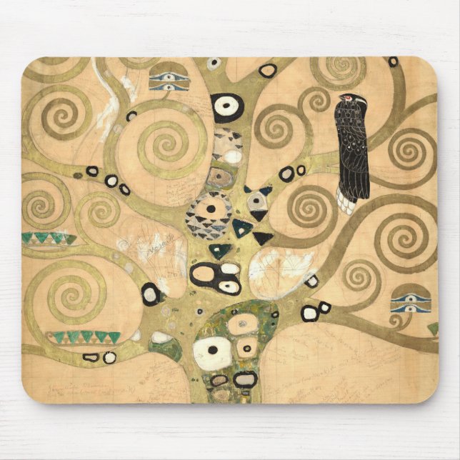 Gustav Klimt - The Tree of Life, Stoclet Frieze Mouse Pad (Front)