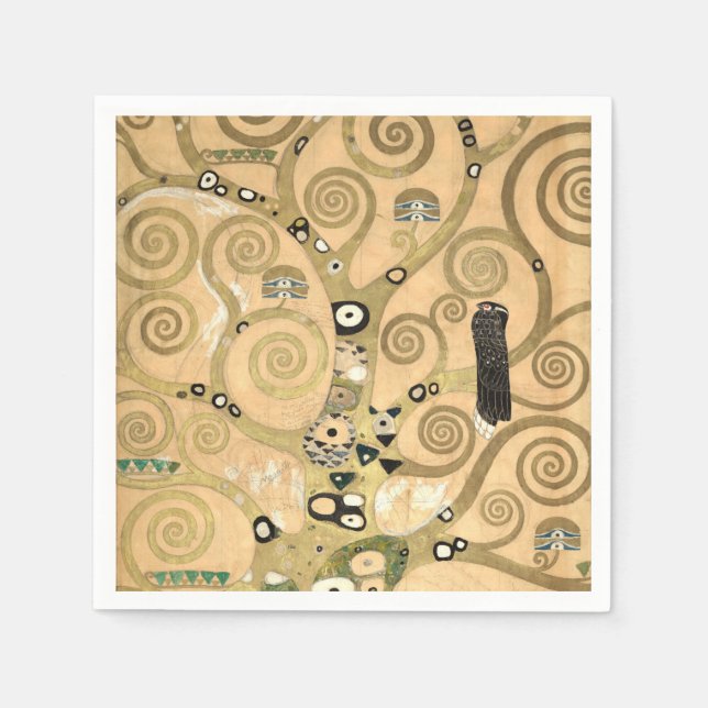 Gustav Klimt - The Tree of Life, Stoclet Frieze Napkins (Front)