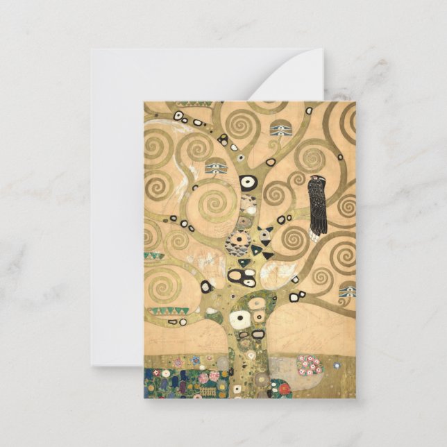 Gustav Klimt - The Tree of Life, Stoclet Frieze Note Card (Front)