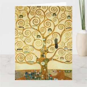 Gustav Klimt The Tree Of Life Vintage Art Nouveau Card