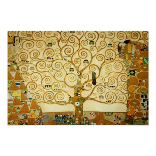Gustav Klimt The Tree Of Life Vintage Art Nouveau Poster