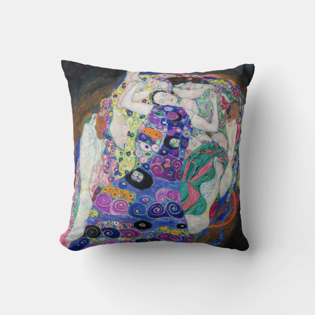 Gustav Klimt - The Virgin Throw Pillow (Front)