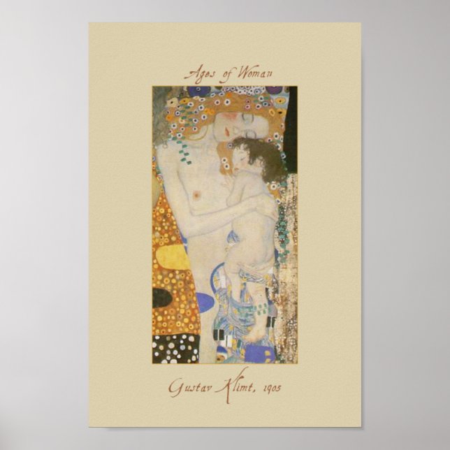 Gustav Klimt Three Ages of Woman detail Poster (Front)