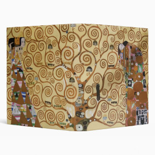 Gustav Klimt Tree Of Life 3 Ring Binder