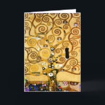 Gustav Klimt Tree of Life: Art Nouveau Symbolist Card<br><div class="desc">Elevate your space with this iconic masterpiece, Gustav Klimt's "Tree of Life" (from the Stoclet Frieze). This celebrated Art Nouveau artwork captivates with its swirling golden branches, intricate patterns, and symbolic motifs that represent life's journey, connection, and growth. Klimt's signature use of rich, shimmering gold, mosaic-like details, and abstract forms...</div>